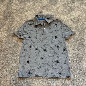 Cat & Jack shark print polo size XS